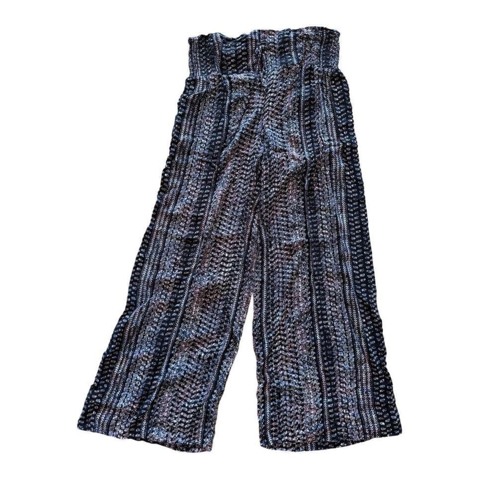 C Wonder women’s M dark comfy high rise capri pants pull on y2k summer bottoms b